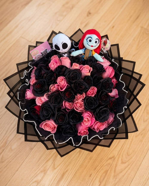 Spooky Bouquet Jack and Sally