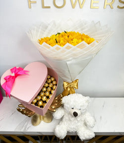 20 Sunflowers + Chocolate Box