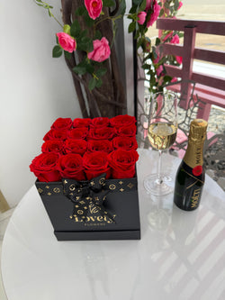 16 Red Everlasting Square Box