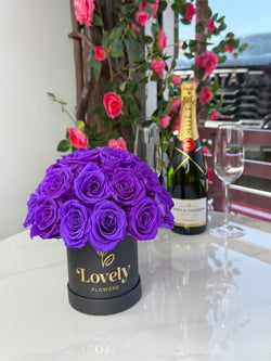25 Everlasting Round Rose Box