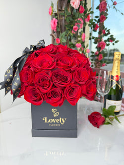Square Dome Red Rose Box