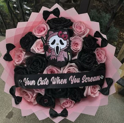 50 Roses Spooky Scream Bouquet