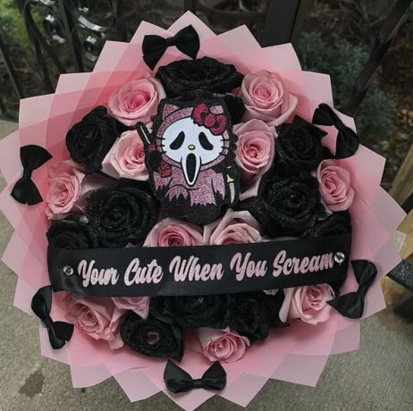 50 Roses Spooky Scream Bouquet