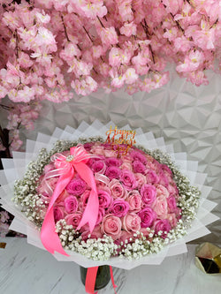 75 Roses Light Pink & Hot Pink