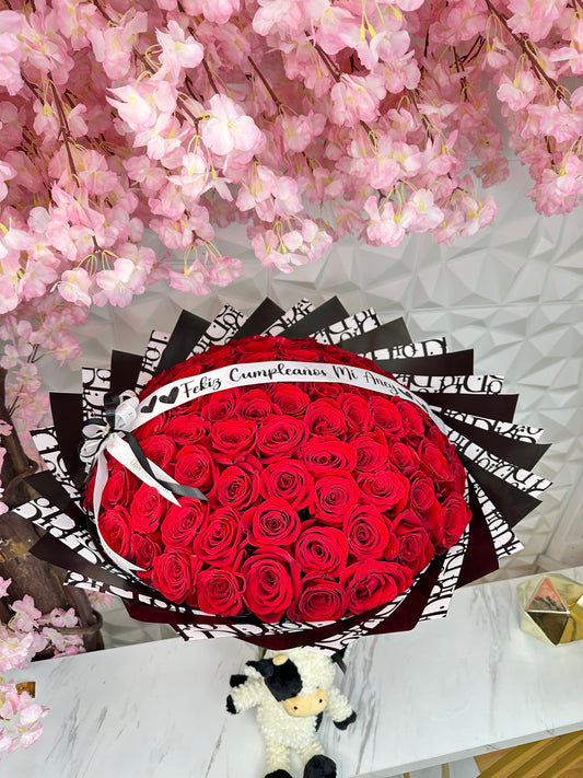 100 Red Roses Dior Wrapping