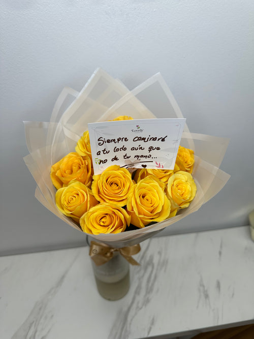 12 Yellow Roses