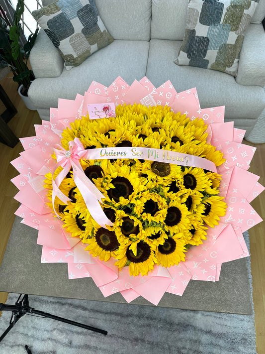 50 Sunflowers pink lv
