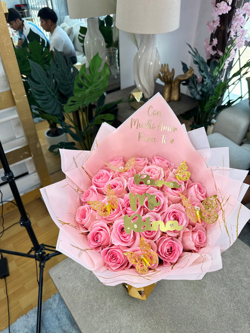 25 Pink Luciano Roses