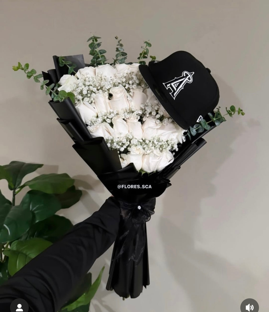 25 Flat Roses + Baby and Green – Lovely Flowers
