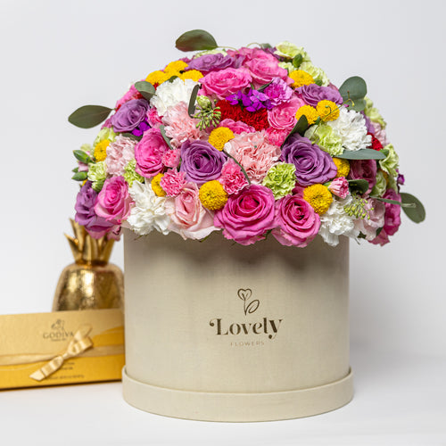 Mix Blooms Big Round Box