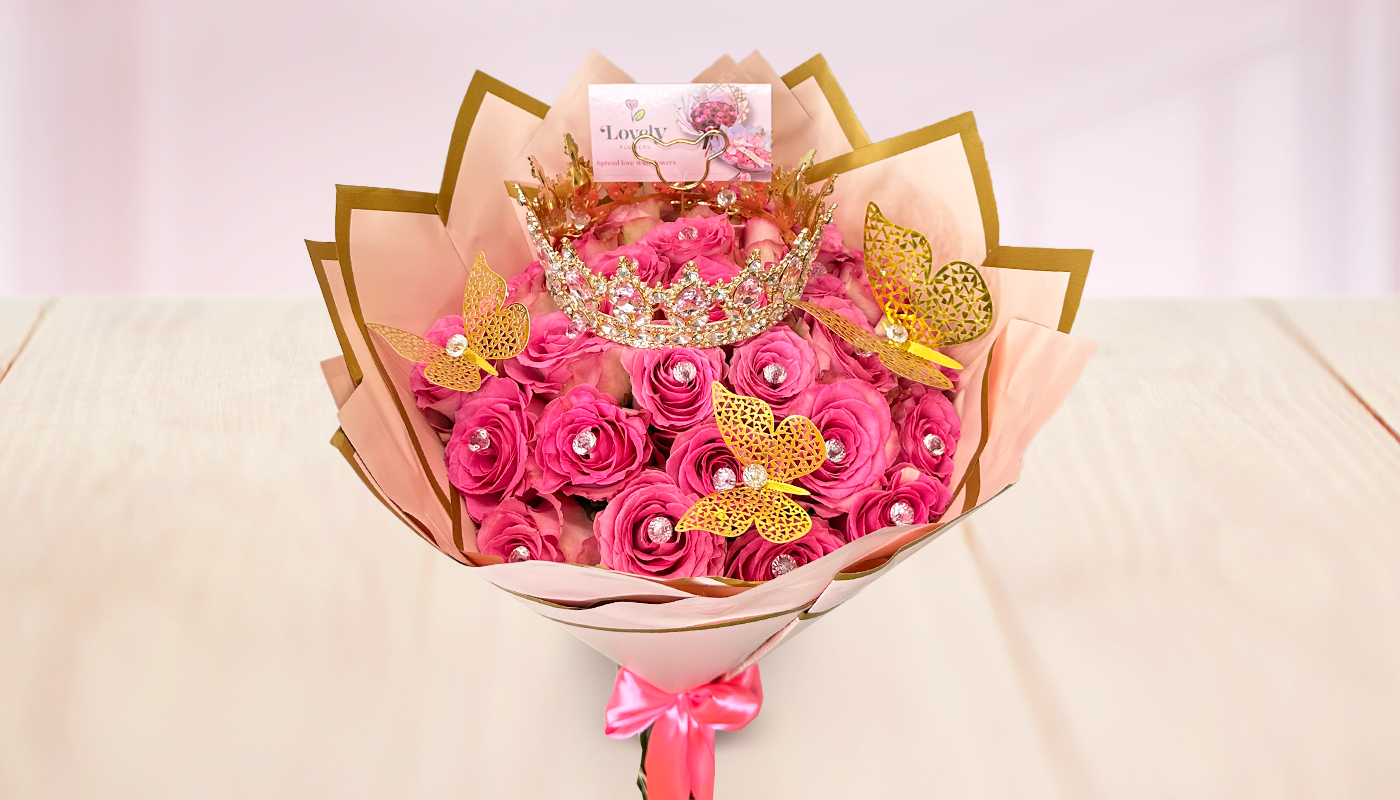 25 Pink Roses ~ Pink Paper – Lovely Flowers