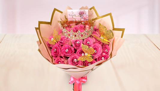 25 Pink Roses ~ Pink Paper