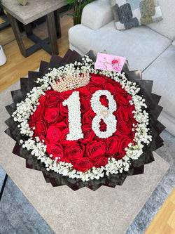 50 Roses + Baby breath numbers