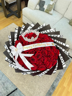 50 Red Dior Roses