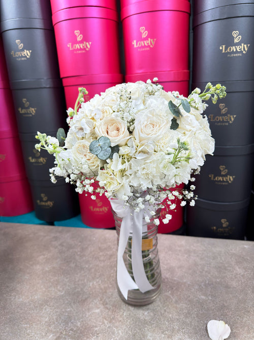 Prom White Bouquet