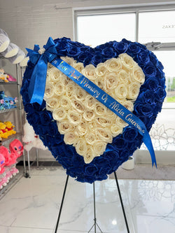 Blue & White Heart