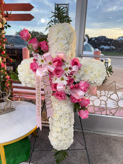 Pink and White Cross