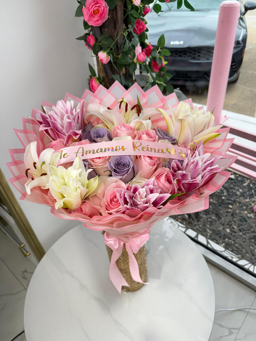 25 Roses Mother’s Day Rose & Lily Bouquet