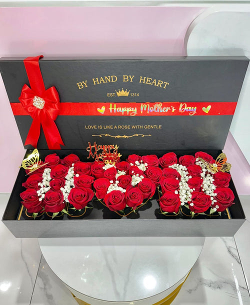 Elegant Black MOM floral box