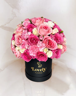 Blushing Elegance Rose & Carnation Box