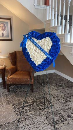 Blue & White Heart