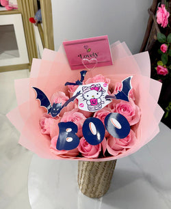 12 Pink Boo Roses
