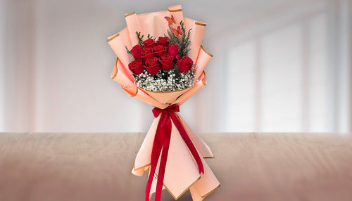 Ramos de cola grande con rosas