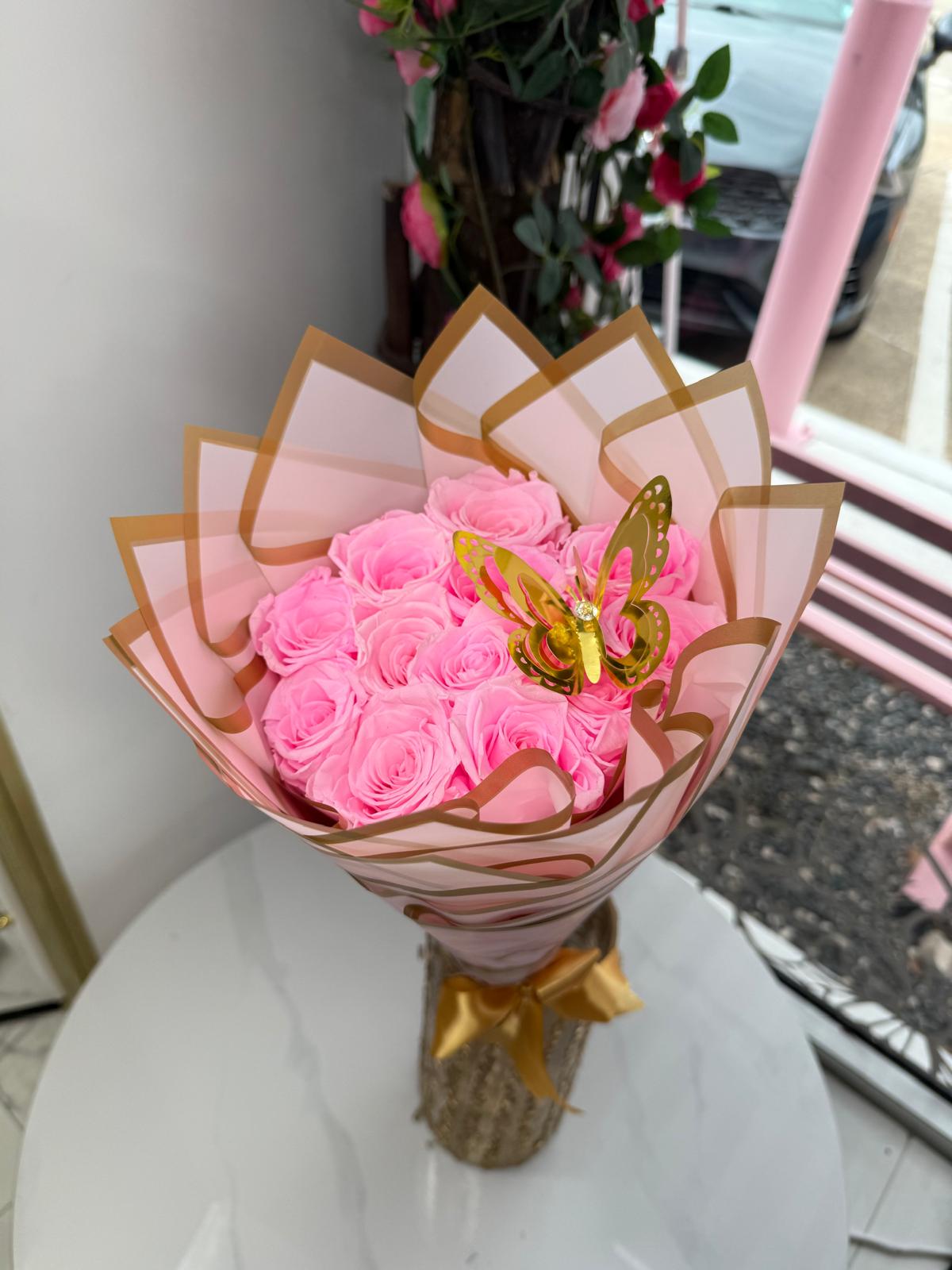 12 Rosas Eternas Rosadas para Mamá ~ Mother’s Day Pink Eternal Roses