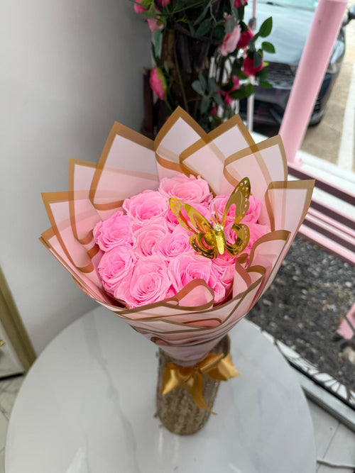 12 Rosas Eternas Rosadas para Mamá ~ Mother’s Day Pink Eternal Roses