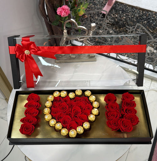 I LOVE YOU EVERLASTING ROSE BOX