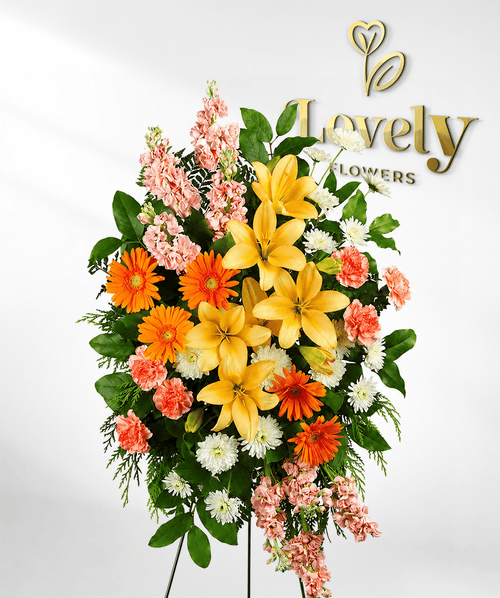 Peach & Orange Standing Spray