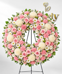 Blush Serenity Memorial Wreath