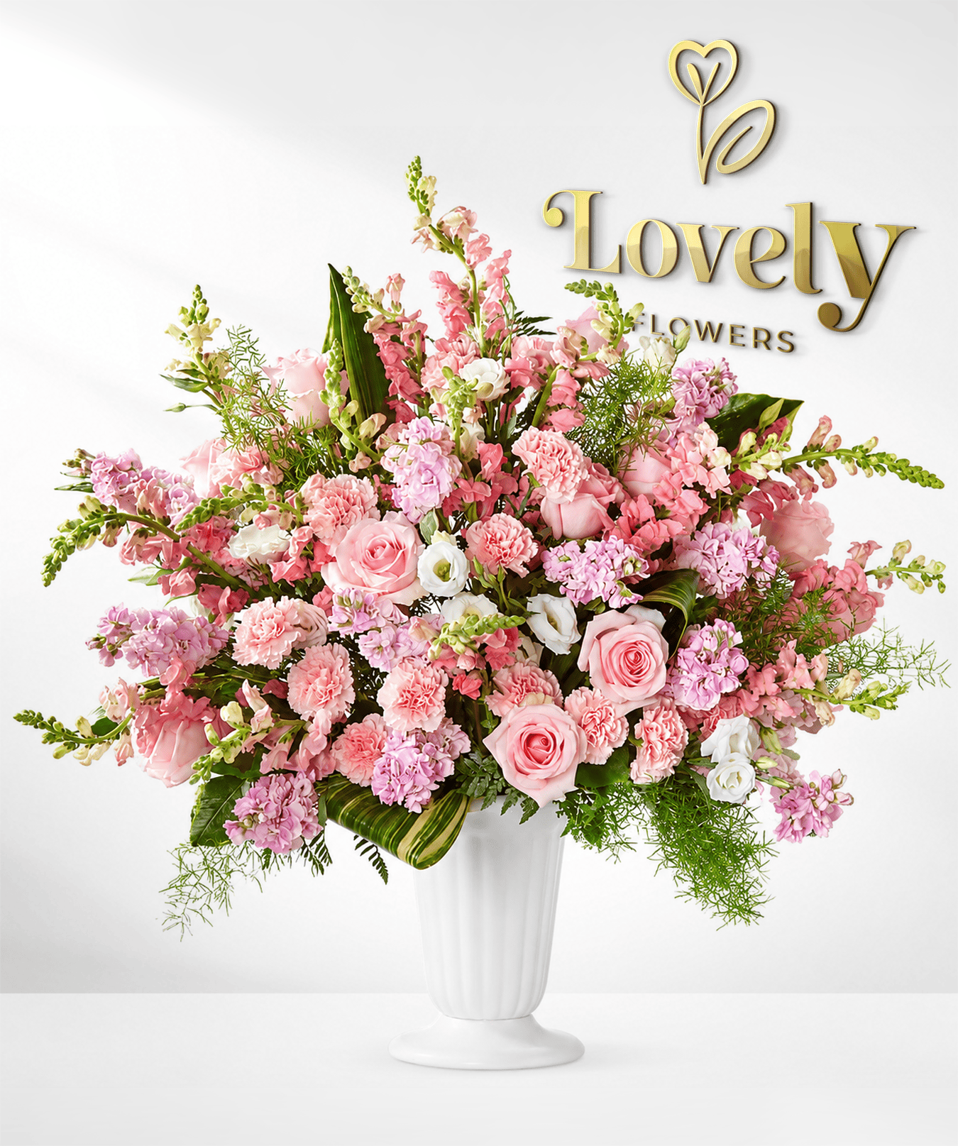 Pink Rose & Snapdragon Sympathy Arrangement