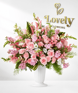 Pink Rose & Snapdragon Sympathy Arrangement