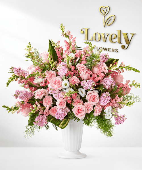 Pink Rose & Snapdragon Sympathy Arrangement