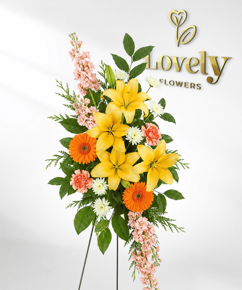 Peach & Orange Standing Spray