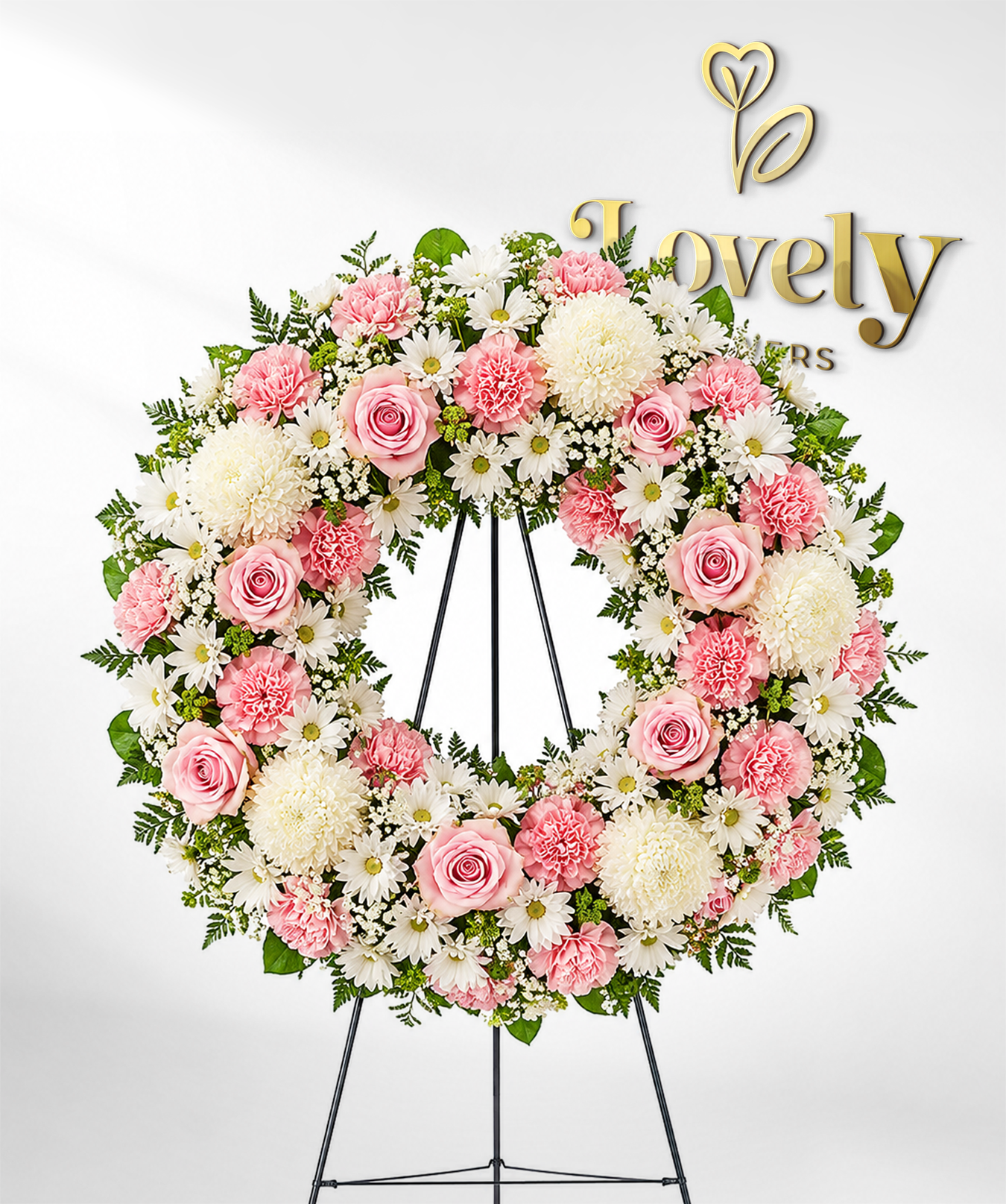 Blush Serenity Memorial Wreath