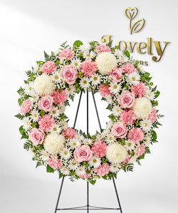 Blush Serenity Memorial Wreath
