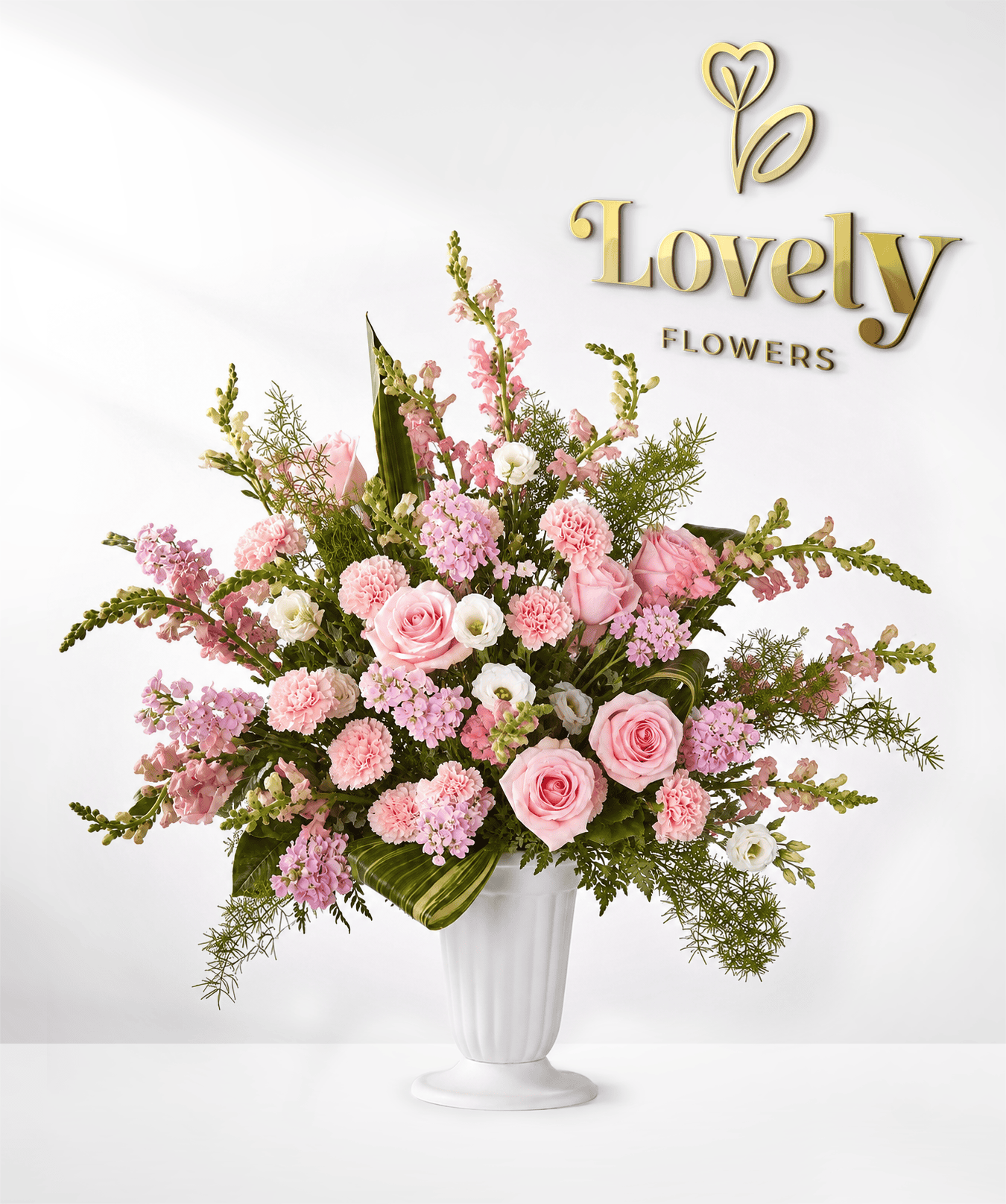 Pink Rose & Snapdragon Sympathy Arrangement