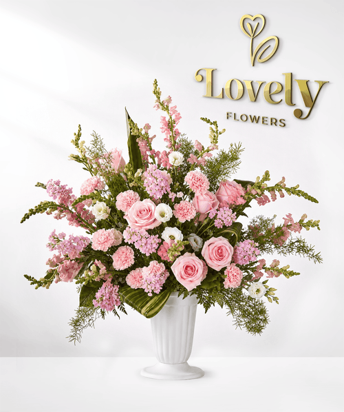 Pink Rose & Snapdragon Sympathy Arrangement
