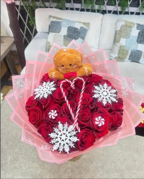 25 Roses Gingerbread Bouquet ~ Ramo Buchon Navidad