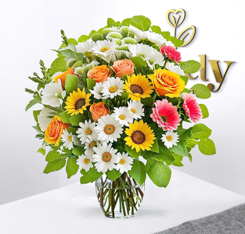 Luxury Mixed Flower Bouquet with Sunflowers