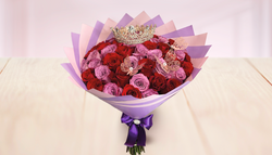 50 Roses Red & Purple