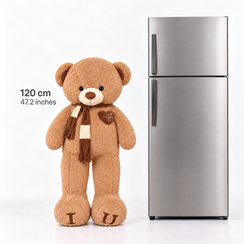 (VBB3) 47" Giant Brown Teddy Bear 120cm – Oversized Love Teddy Bear | Oso de Peluche Gigante Marrón