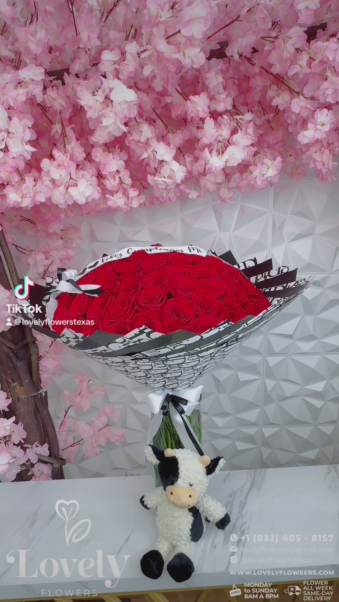 100 Red Roses Dior Wrapping