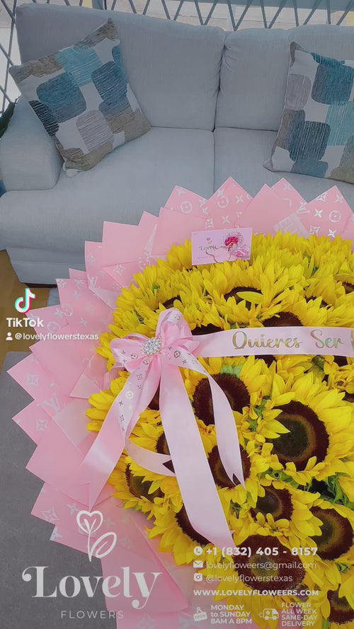 50 Sunflowers pink lv