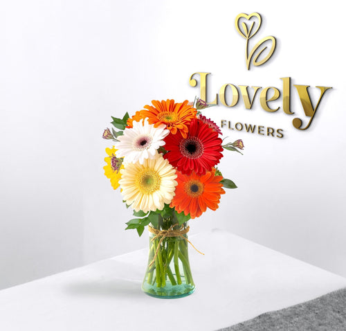 Vibrant Garden Gerbera Vase