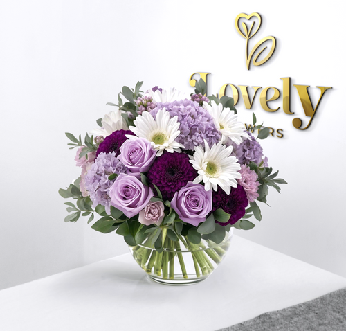 Luxury Purple and Lavender Flower Bouquet