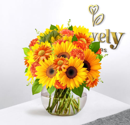 Golden Glow Floral Vase