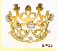 small gold pearl crown